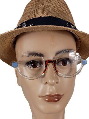 ZEELOOP PLACTIC SEMI-RIMLESS ROUND EYGLASS FRAME JGT7358308-05